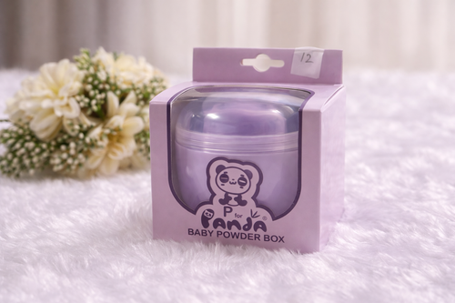 Panda Baby Powder Puff Box – Premium Soft Puff Container