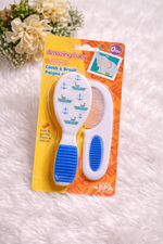 GentleCare Baby Comb & Brush Set – Soft Bristle Grooming Kit (6+ Months)
