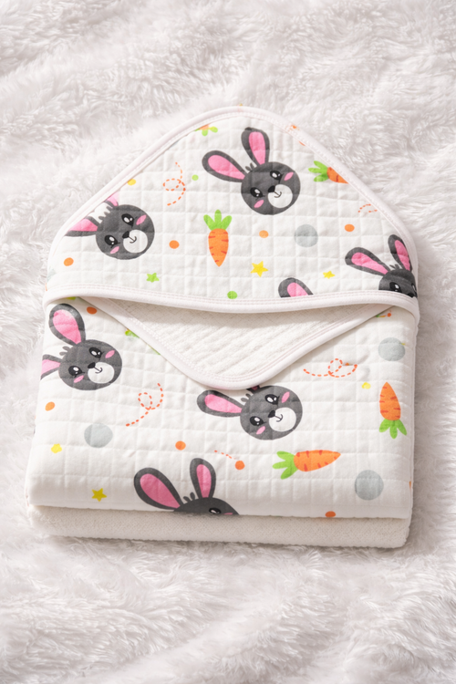 SnuggleBunny Hooded Baby Towel – Ultra Soft & Absorbent