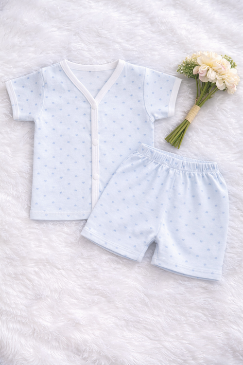 Blue Bliss Baby Set Half Sleeve