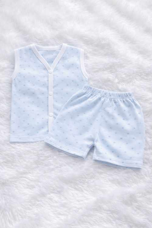 Blue Bliss Baby Set Sleveless