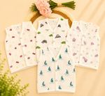 Soft Muslin Cotton Baby Jabla Combo 2 – Pack of 4 for Newborn Baby Boy & Girl | Sleeveless Front Open Daily Wear Jabla | Soft Summer Wear (Small Size)