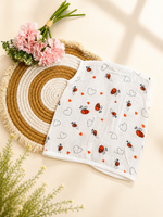 Soft Muslin Cotton Baby Jabla for Newborn Baby Boy & Girl | Bee Print Sleeveless Front Open Jabla | Soft Daily Wear Summer Wear for 0-6 Months (Small/Medium)
