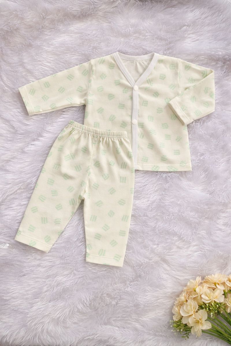 Little Mint Whispers Pant Set Full Sleeve