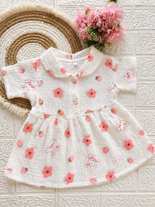 Blossom Bunny Dream Crinkled Muslin Frock