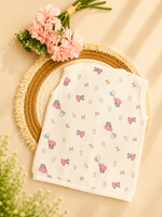 Soft Muslin Cotton Baby Jabla for Newborn Baby Boy & Girl | Cute Elephant Balloon Print Sleeveless Front Open Jabla | Soft Daily Wear Summer Wear for 0–6 Months (Small/Medium)