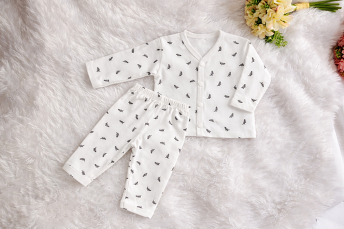 Midnight Leaves Baby Pant Set Full Sleeve